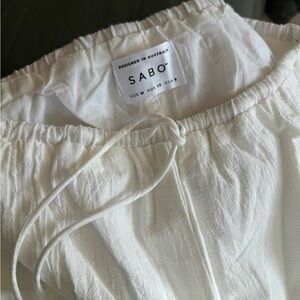Sabo Skirt White Wide Leg Pants